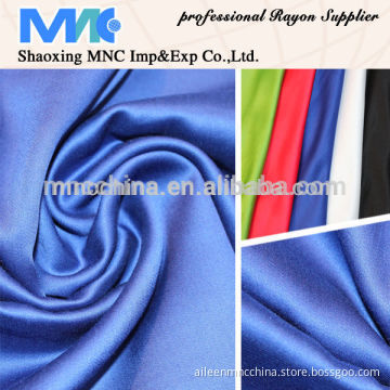 100% shining rayon dyed satin fabric for dress